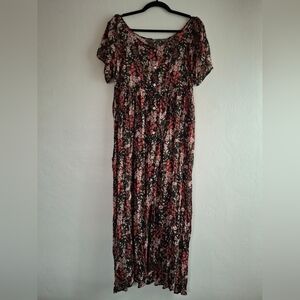 90s Style Floral Maxi Dress